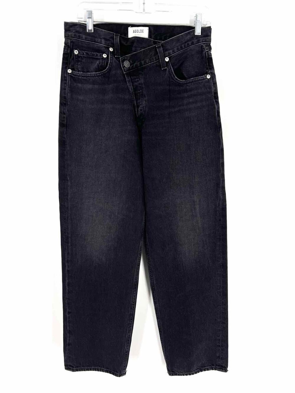 Agolde Size 27=4 Black Asymmetrical Denim Premium Denim Jeans